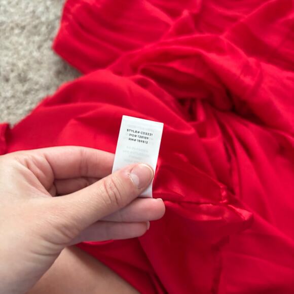 Lulus Seek Your Sunshine Red Tie-Strap Cutout Tiered Maxi Dress M Vacation - Picture 8 of 13